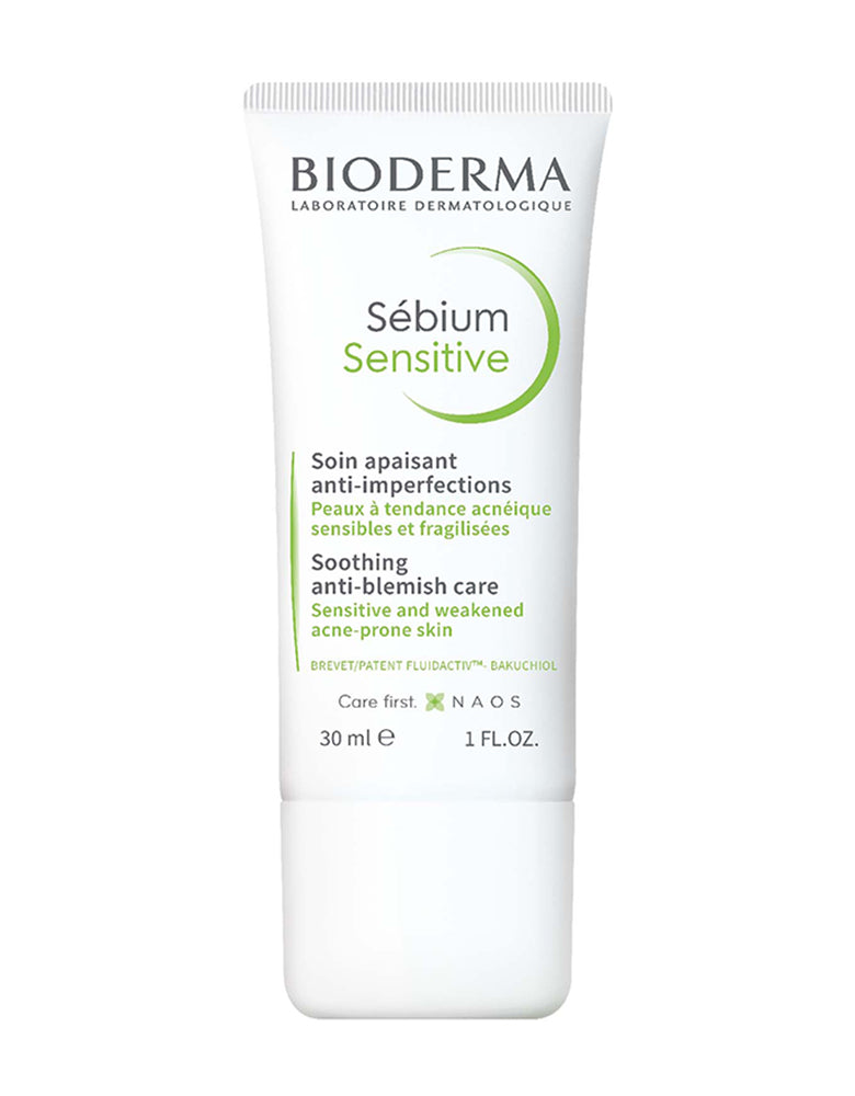 Bioderma Sebium Sensitive Soothing Moisturising Anti-Blemish Cream Acne-Prone Skin 30ml