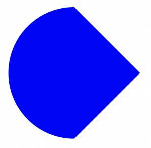Solid blue baseball diamond shape
